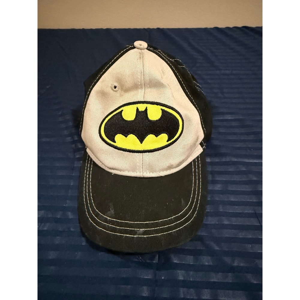 DC Comics Batman Baseball Cap Black Grey Contrast Stitch Hat 217-07-2947 OSFM